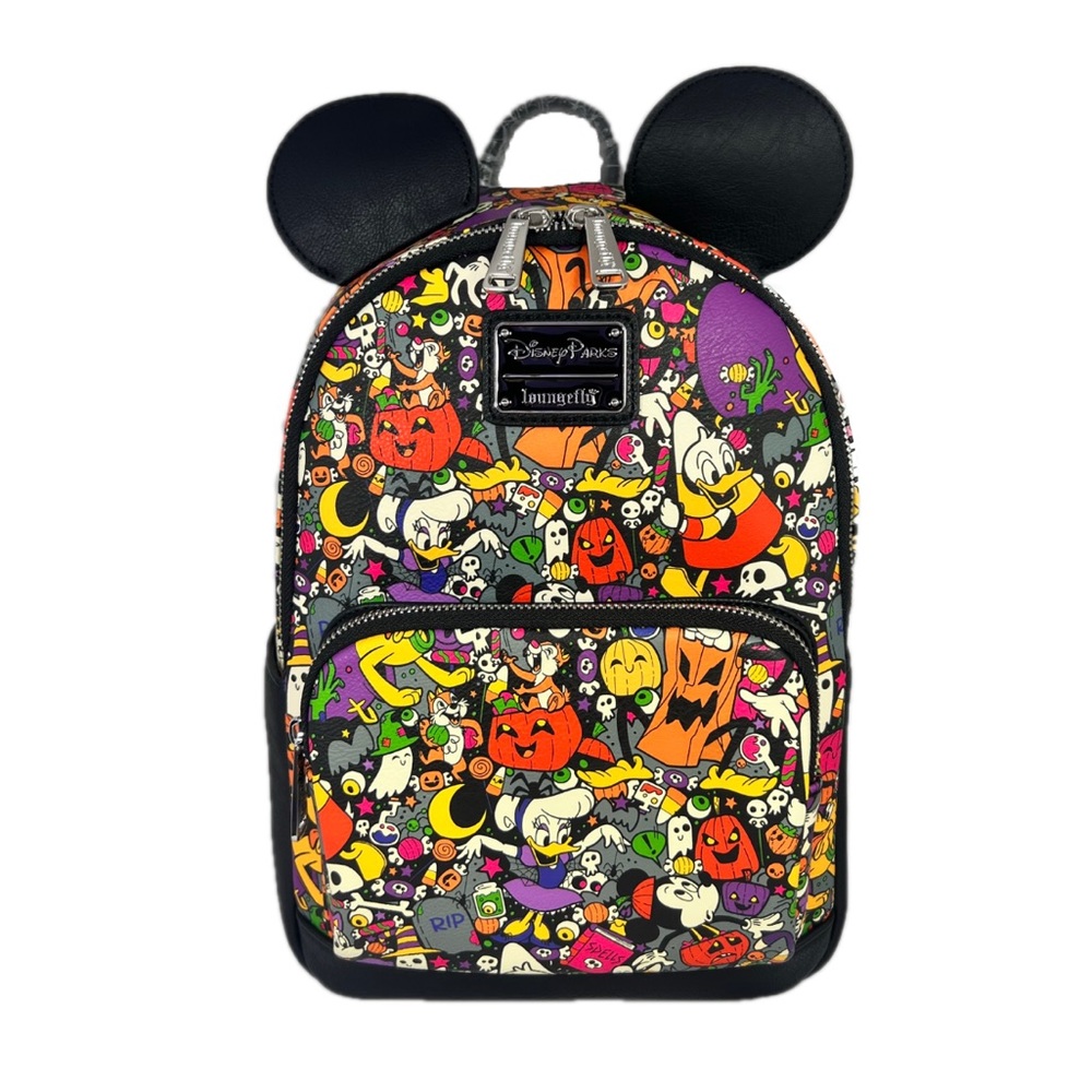 Disney Loungefly Mini Backpack Halloween Trick Or Treat Mickey Minnie